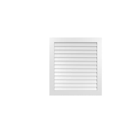 Ekena Millwork Vertical Surface Mount PVC Gable Vent: Non-Functional, w/3-1/2"W x 1"H, Standard Frame, 38"W x 42"H GVPVE38X4201SN